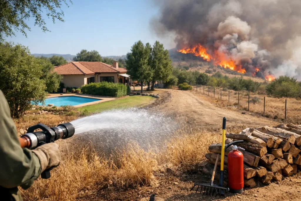 Cómo proteger una parcela de incendios