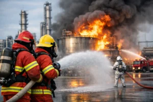 Primera respuesta a incendios industriales en Chile