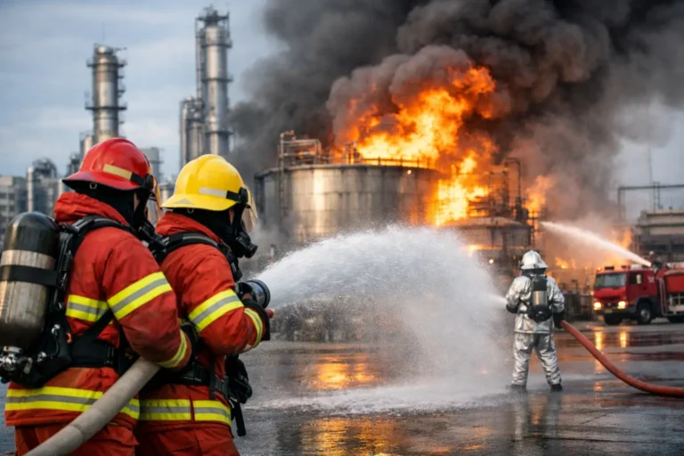 Primera respuesta a incendios industriales en Chile