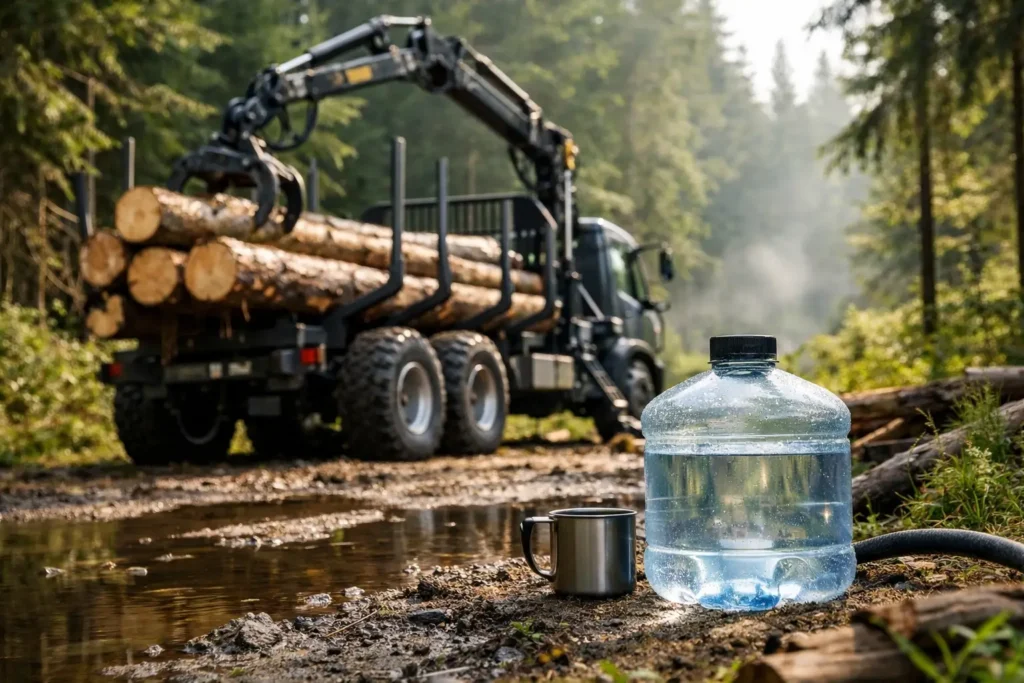 ¿Cuánta agua necesita un remolque forestal?