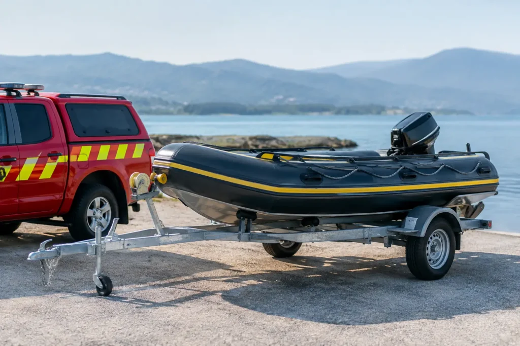 Carro para bote Zodiac del grupo GERSA Bomberos